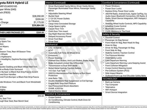 Used 2020 Toyota RAV4 LE w/ All Weather Liner Package AWD/4WD image 16