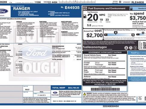 Used 2024 Ford Ranger Lariat w/ FX4 Off-Road Package image 19