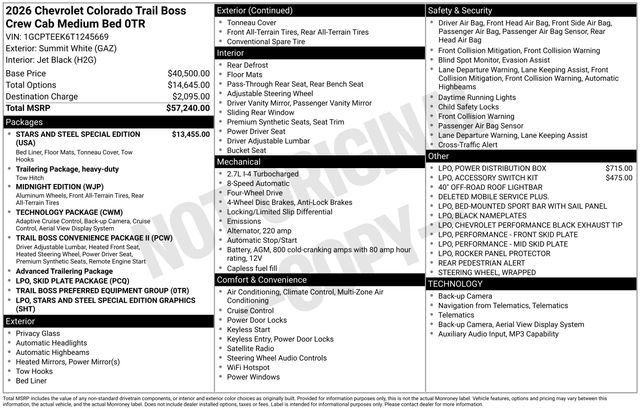 New 2026 Chevrolet Colorado Trail Boss AWD/4WD image 4
