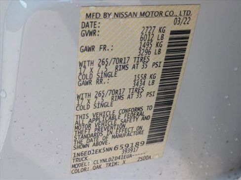 Used 2022 Nissan Frontier PRO-4X w/ Off-Road Protection Package image 17