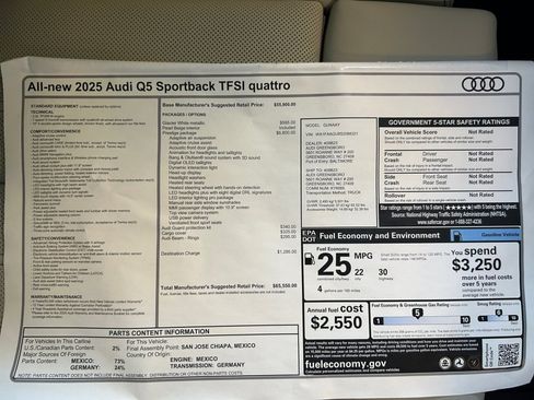 New 2025 Audi Q5 Prestige image 33