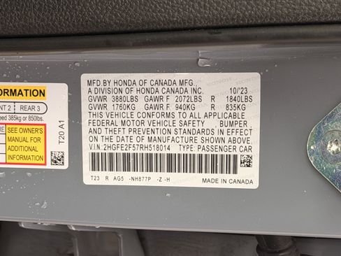 Certified 2024 Honda Civic Sport image 28