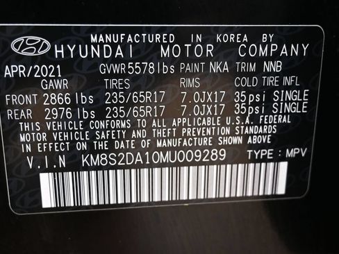 Used 2021 Hyundai Santa Fe Blue w/ Cargo Package AWD/4WD image 37