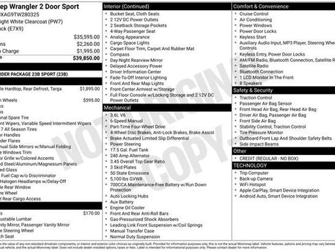 New 2026 Jeep Wrangler Sport AWD/4WD image 6