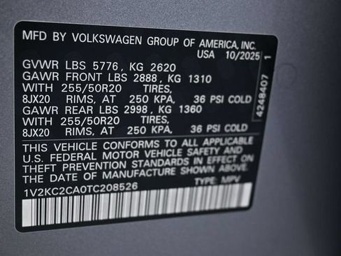 Used 2026 Volkswagen Atlas Cross Sport SE AWD/4WD image 18