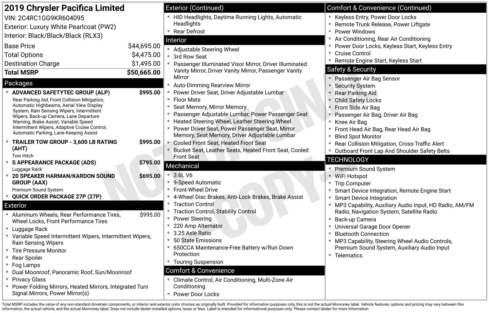 Used 2019 Chrysler Pacifica Limited FWD image 80