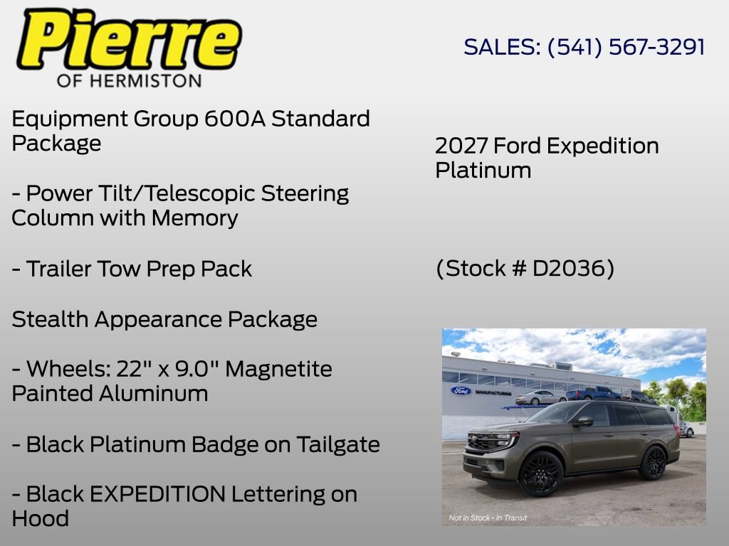 New 2027 Ford Expedition Platinum w/ Stealth Performance Package AWD/4WD image 24