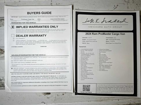 Used 2024 RAM ProMaster 2500 w/ Convenience Group FWD image 38