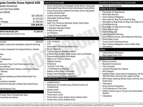 Used 2024 Toyota Corolla Cross AWD Hybrid w/ Convenience Package image 15