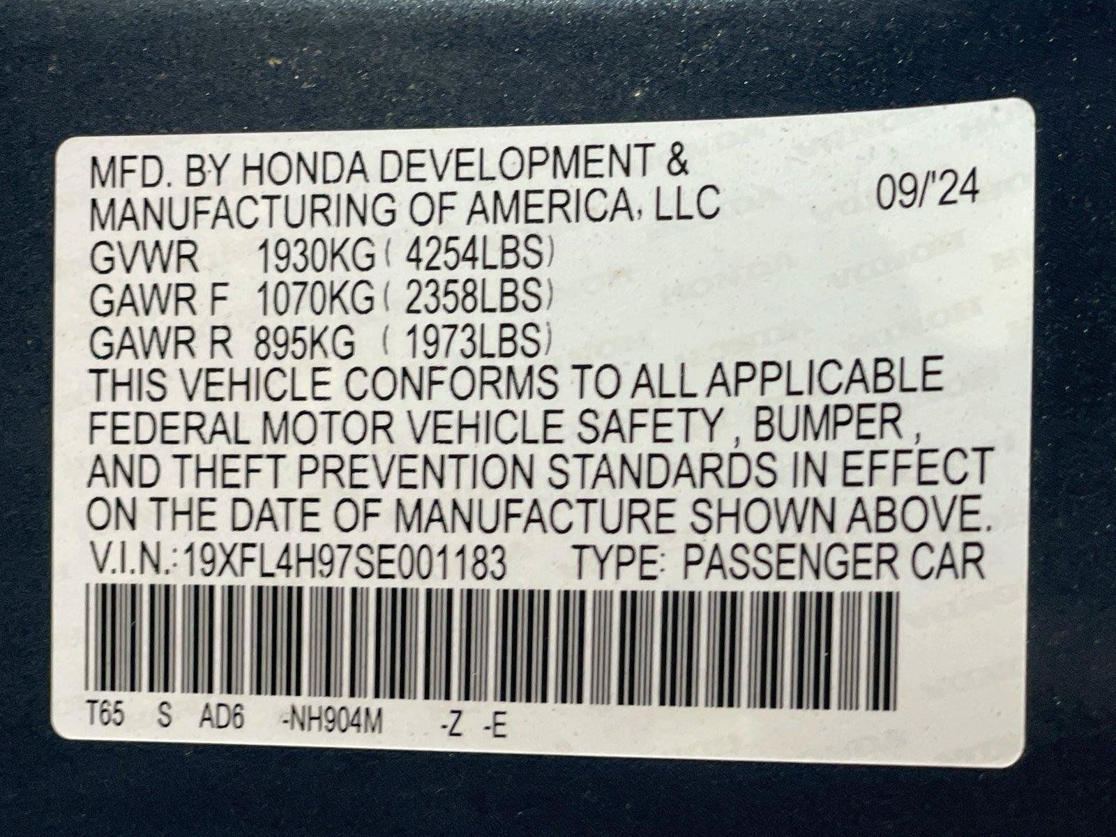 Certified 2025 Honda Civic Sport Touring image 15