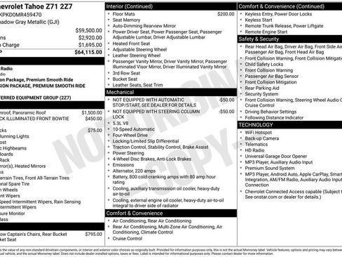 Used 2021 Chevrolet Tahoe Z71 AWD/4WD image 2
