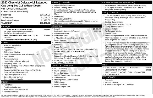 Certified 2022 Chevrolet Colorado LT w/ LT Convenience Package RWD image 32