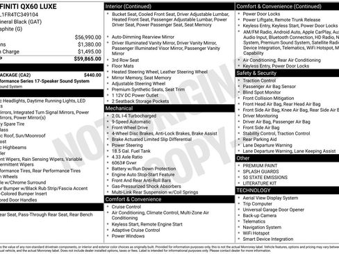 Certified 2026 INFINITI QX60 Luxe w/ Cargo Package FWD image 2