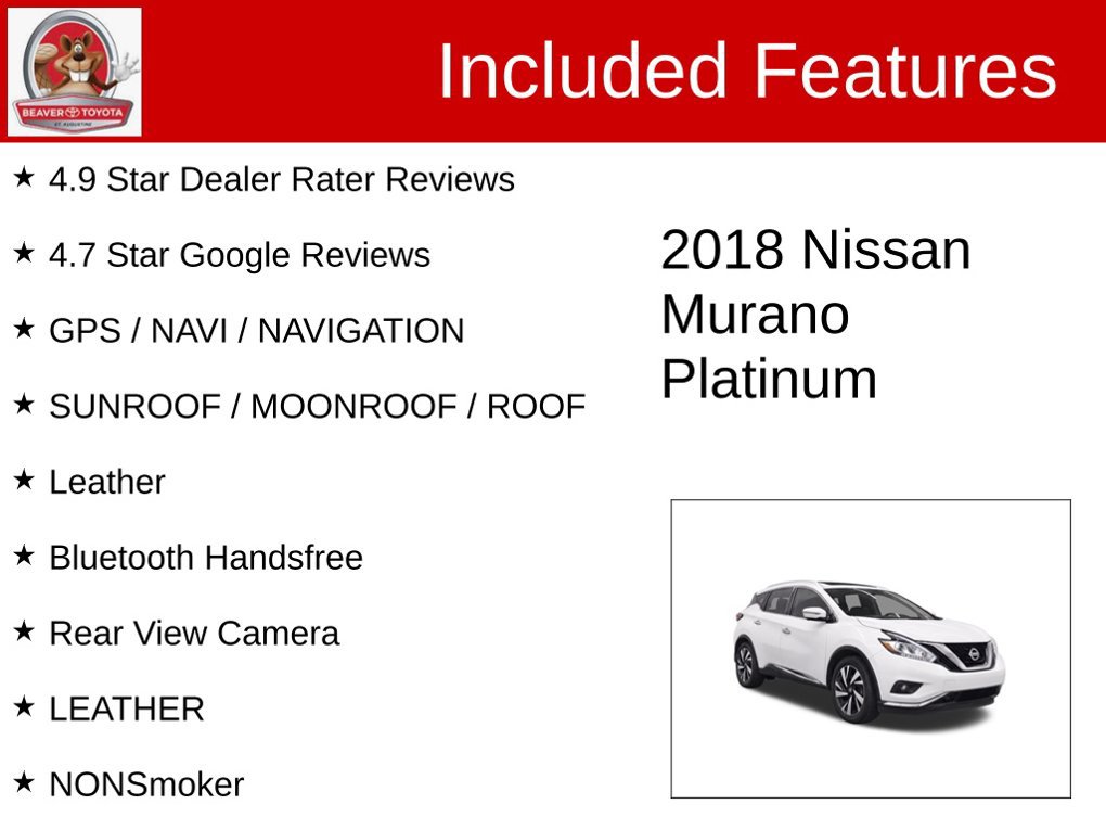 Used 2018 Nissan Murano Platinum w/ Cargo Package FWD image 4