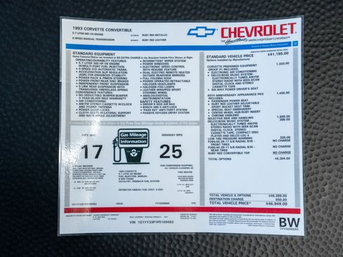 Used 1993 Chevrolet Corvette Convertible RWD image 22
