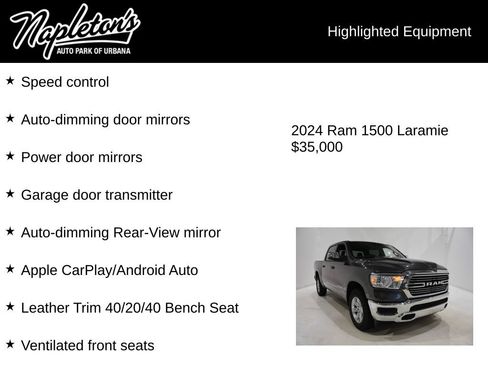 Used 2024 RAM 1500 Laramie AWD/4WD image 16