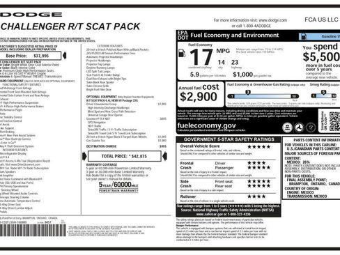 Used 2016 Dodge Challenger R/T Scat Pack w/ Driver Convenience Group image 7
