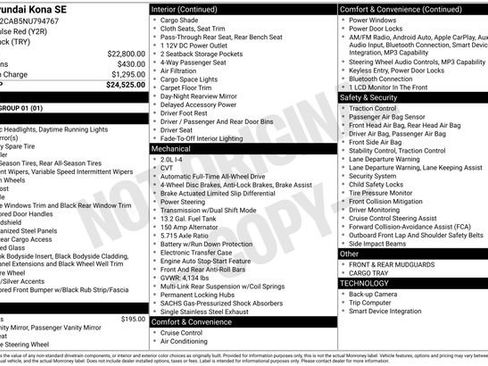 Used 2022 Hyundai Kona SE image 9