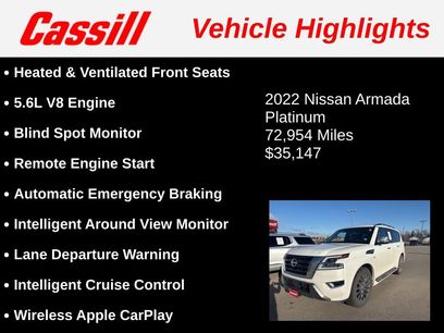 Used 2022 Nissan Armada Platinum w/ Captain's Chairs Package