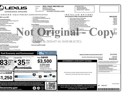 Used 2024 Lexus RX 450h AWD w/ Convenience Package image 4