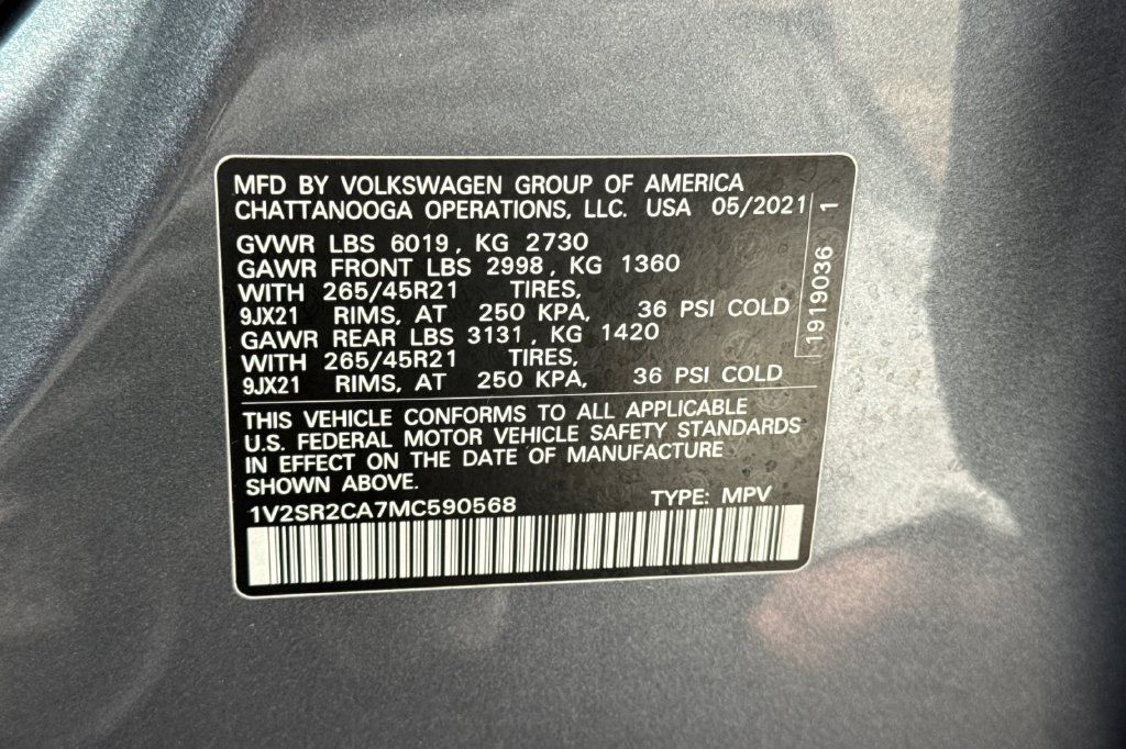 Used 2021 Volkswagen Atlas SEL R-Line AWD/4WD image 33