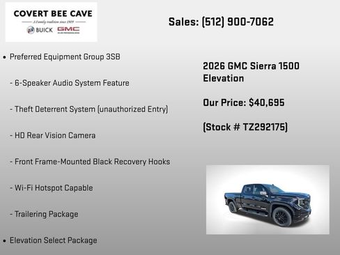 New 2026 GMC Sierra 1500 Elevation w/ Elevation Select Package image 24