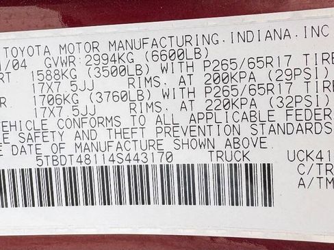 Used 2004 Toyota Tundra Limited AWD/4WD image 14
