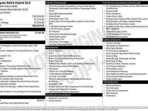 Used 2024 Toyota RAV4 XLE w/ Convenience Package AWD/4WD image 30