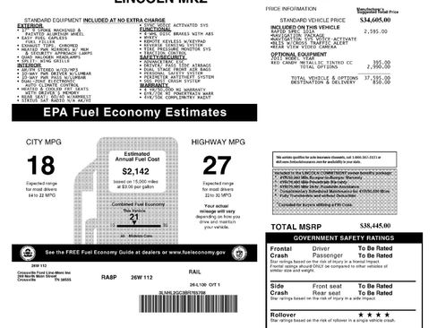 Used 2011 Lincoln MKZ w/ 101A Rapid Spec Order Code image 1