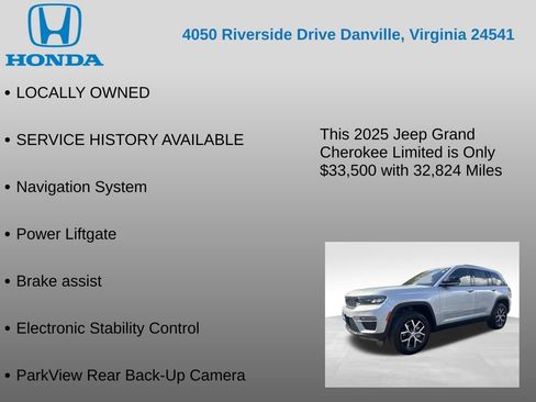 Used 2025 Jeep Grand Cherokee Limited AWD/4WD image 7