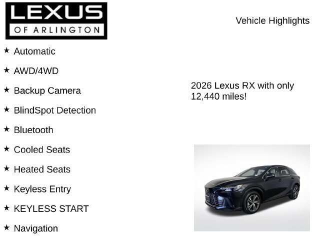 Certified 2026 Lexus RX 350h w/ Convenience Package AWD/4WD image 8