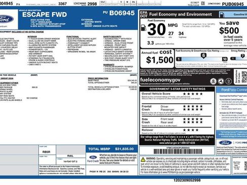 Used 2023 Ford Escape Active w/ Cold Weather Package FWD image 2