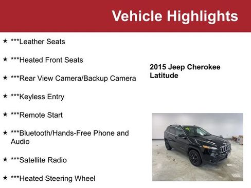 Used 2015 Jeep Cherokee Latitude w/ Cold Weather Group image 2