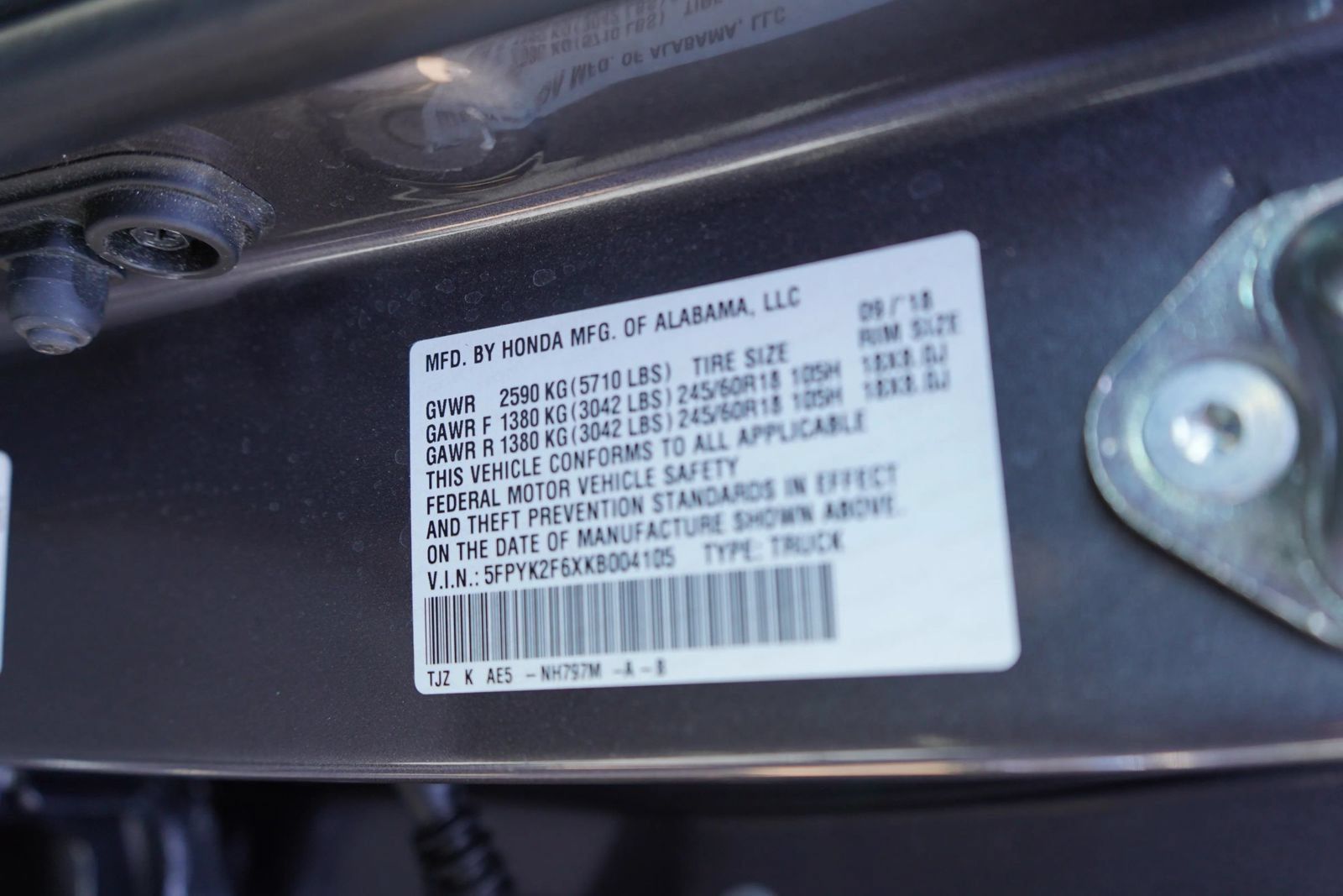 Used 2019 Honda Ridgeline RTL-T image 10