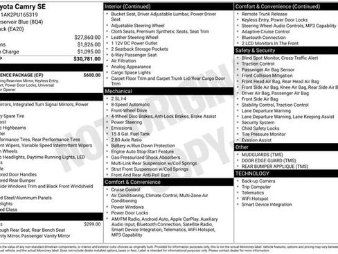 Used 2023 Toyota Camry SE w/ Convenience Package FWD image 7