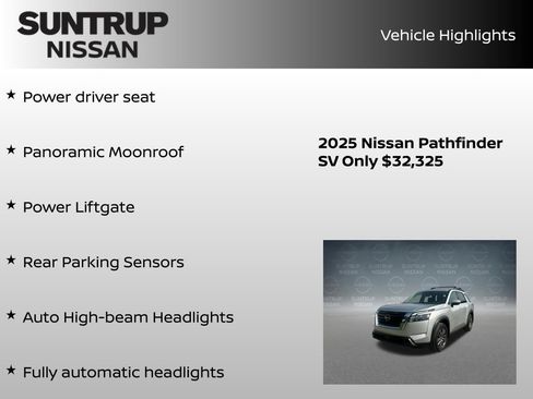Certified 2025 Nissan Pathfinder SV w/ SV Premium Package FWD image 16