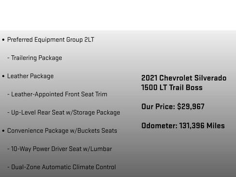 Used 2021 Chevrolet Silverado 1500 LT Trail Boss w/ Convenience Package II AWD/4WD image 27