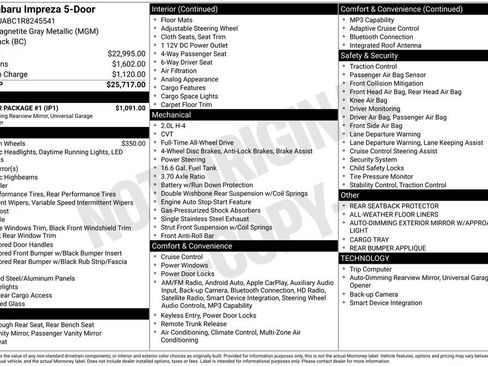 Used 2024 Subaru Impreza 2.0i w/ Popular Package #1 image 3