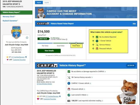 Used 2018 Jeep Wrangler Unlimited Sport S image 11