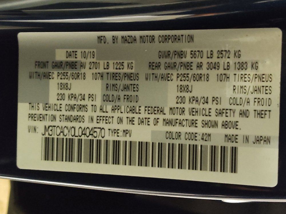 Used 2020 MAZDA CX-9 Touring w/ Touring Premium Package FWD image 33