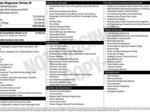 Used 2023 Jeep Wagoneer Series III w/ Preferred Equipment Group AWD/4WD image 53