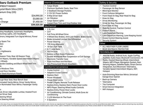 New 2026 Subaru Outback Premium AWD/4WD image 43