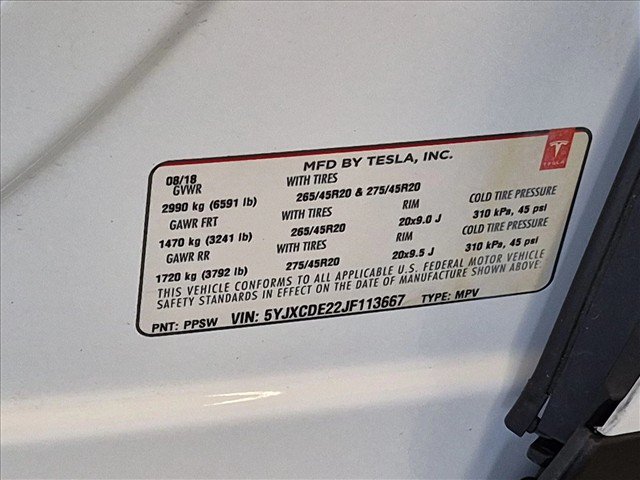 Used 2018 Tesla Model X 75D AWD/4WD image 25