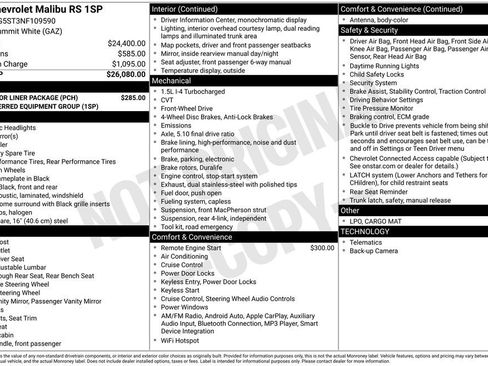 Used 2022 Chevrolet Malibu RS w/ LPO, Floor Liner Package image 27