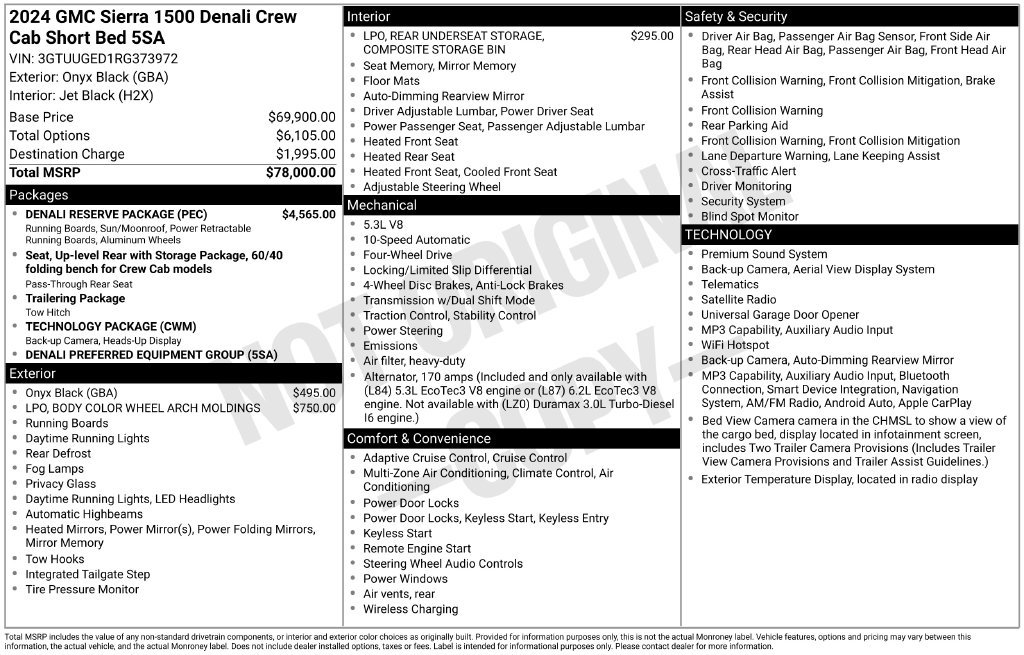 Used 2024 GMC Sierra 1500 Denali w/ Denali Reserve Package AWD/4WD image 12