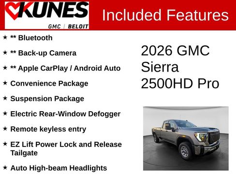 New 2026 GMC Sierra 2500 Pro w/ Convenience Package AWD/4WD image 2