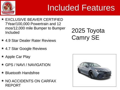 Used 2025 Toyota Camry SE image 4