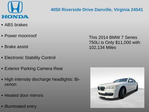 Used 2014 BMW 750Li RWD image 12