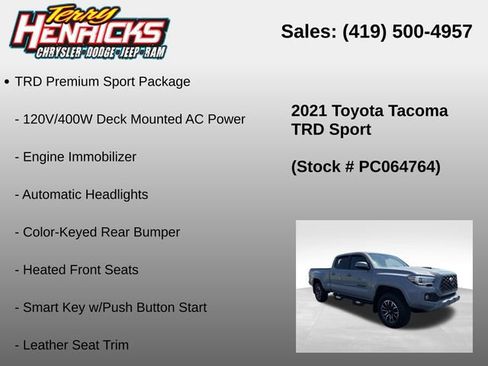 Used 2021 Toyota Tacoma TRD Sport AWD/4WD image 12