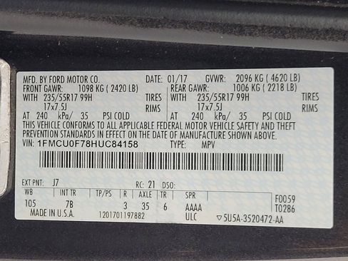 Used 2017 Ford Escape S FWD image 33